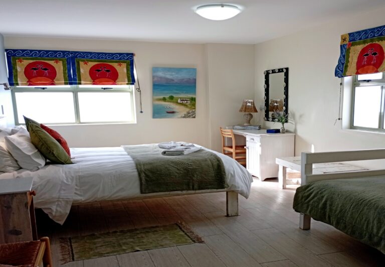 Main Bedroom with painted blinds by Jolene